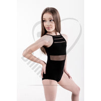 Base Sleeveless Black Leotard With Jersey Back Leotards