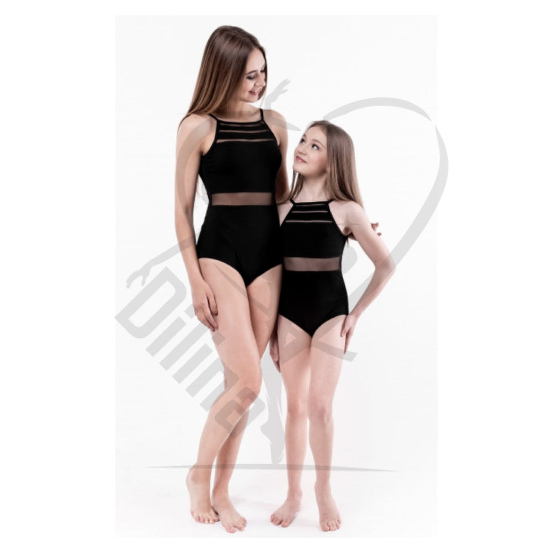 Base Sleeveless Black Leotard With Jersey Back Leotards