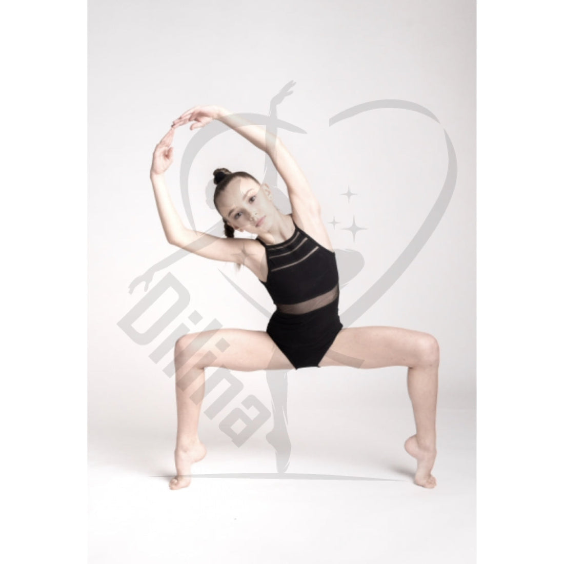 Base Sleeveless Black Leotard With Jersey Back Leotards