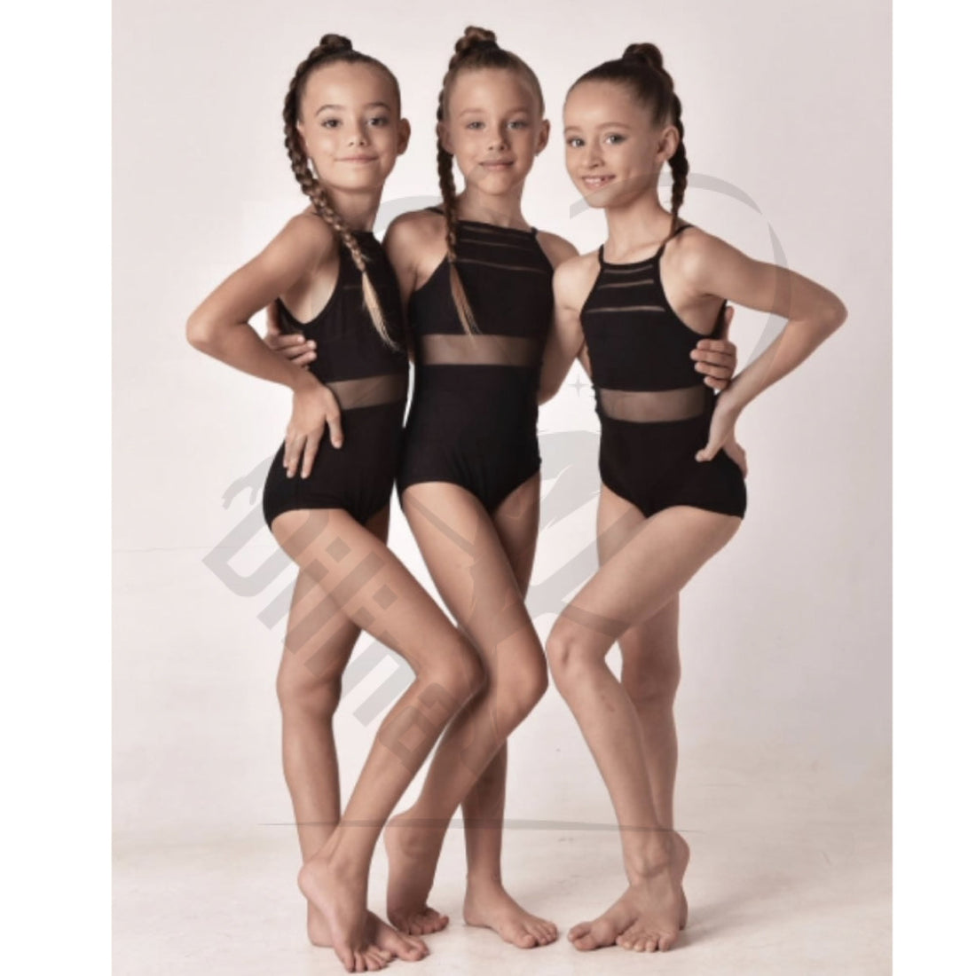 Base Sleeveless Black Leotard With Mesh Back Leotards