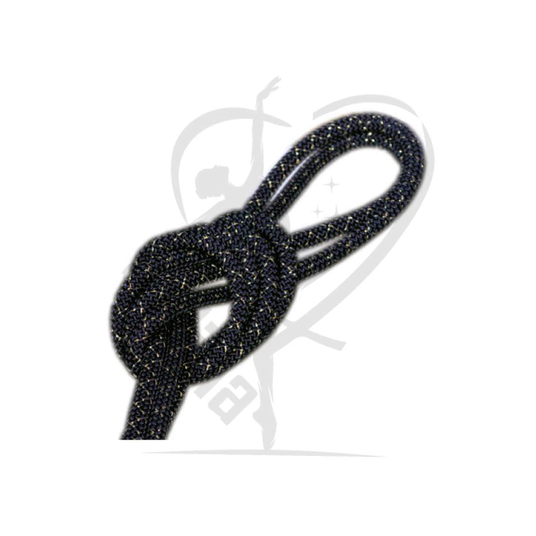 Pastorelli Metallic Gym Rope For Competitions Mod. New Orleans Black With Gold Lame Threads Ropes