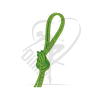 Pastorelli Metallic Gym Rope For Competitions Mod. New Orleans Fluo Green With Silver Lame Threads