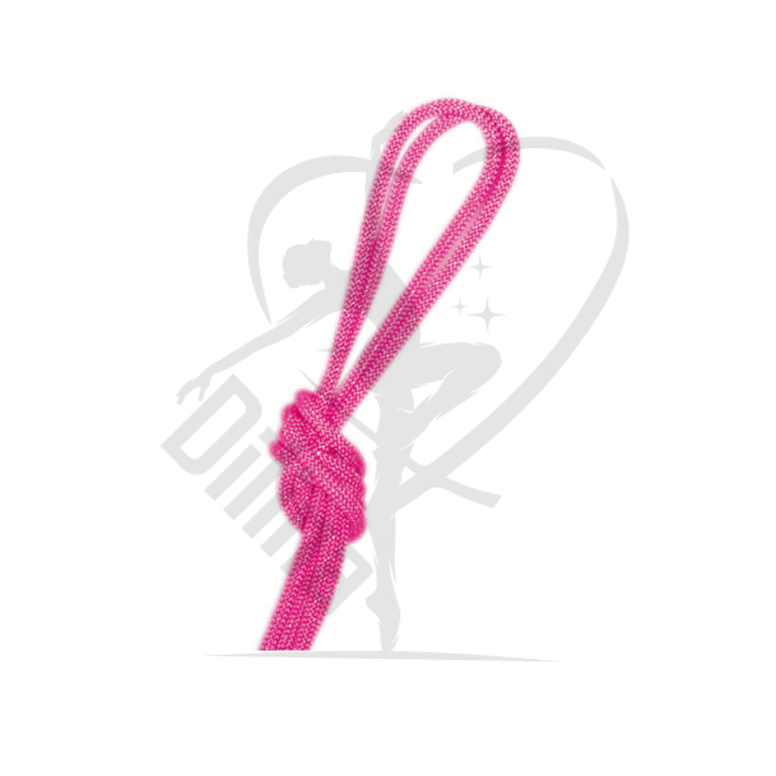 Pastorelli Metallic Gym Rope For Competitions Mod. New Orleans Fluo Pink With Silver Lame Threads
