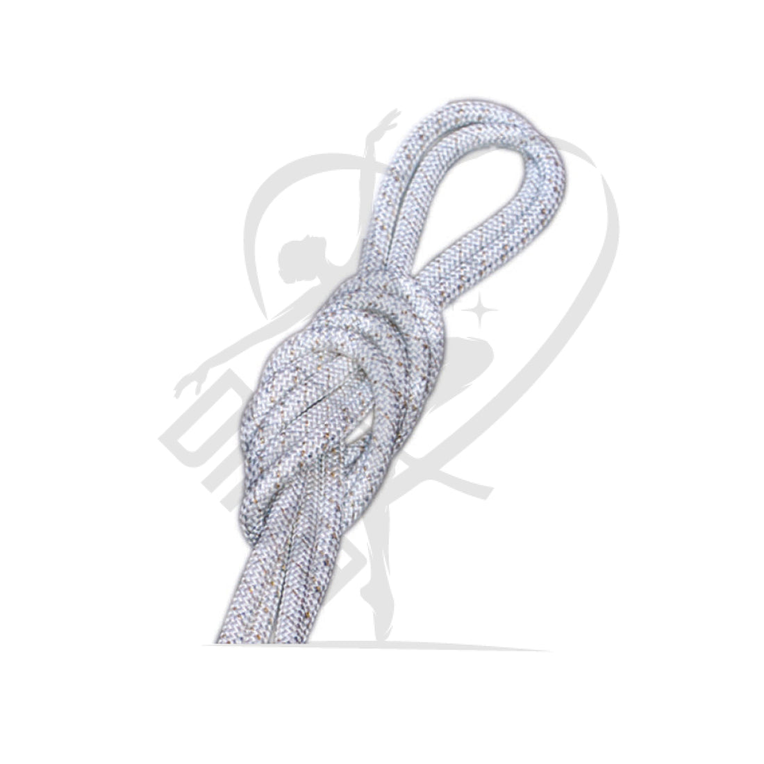 Pastorelli Metallic Gym Rope For Competitions Mod. New Orleans White With Gold & Silver Lame Threads