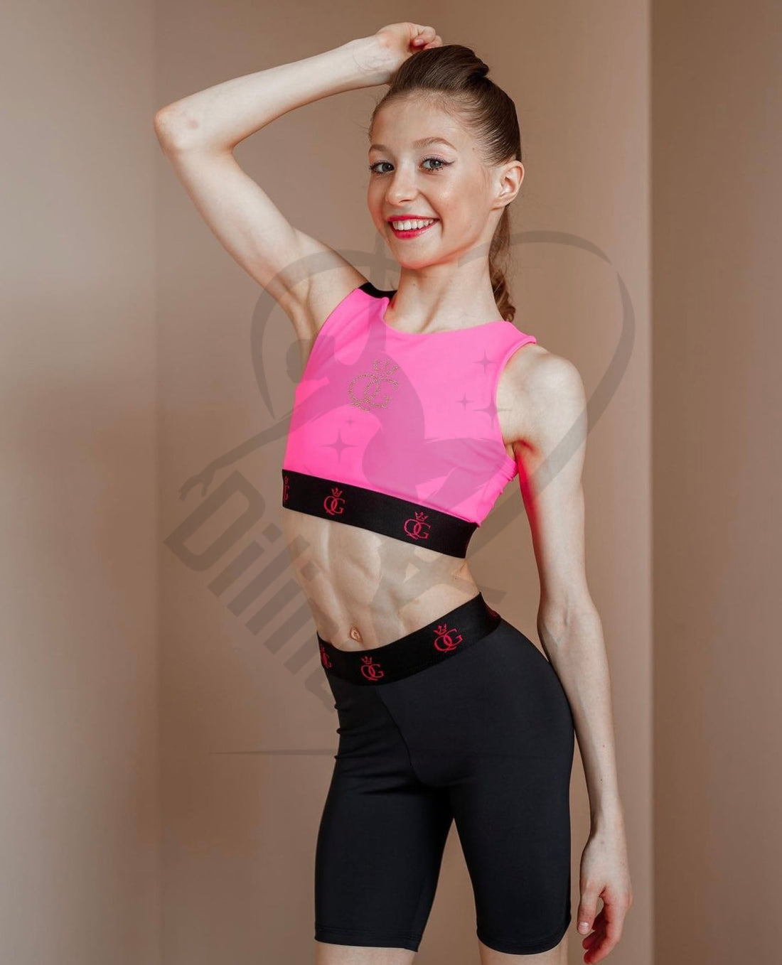 Crop Top Hot Pink Queen / 122Cm (5-6Years) T-Shirt