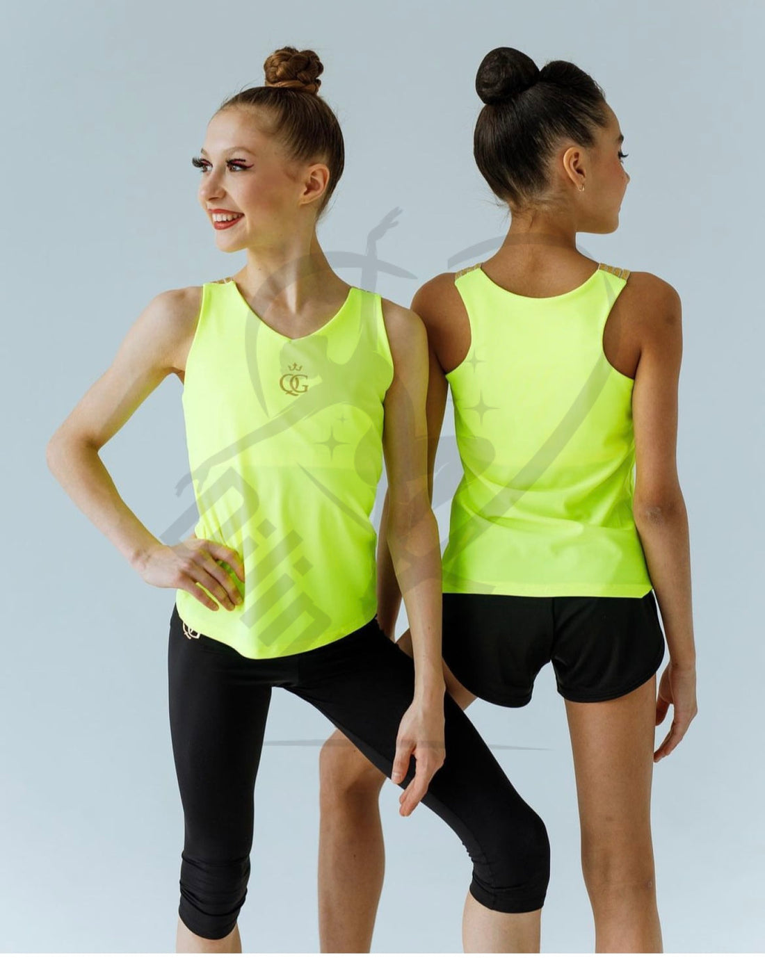 Lemon Neon With Gold Logo Top Queen / 122Cm (5-6Years) T-Shirt