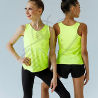 Lemon Neon With Gold Logo Top Queen / 122Cm (5-6Years) T-Shirt