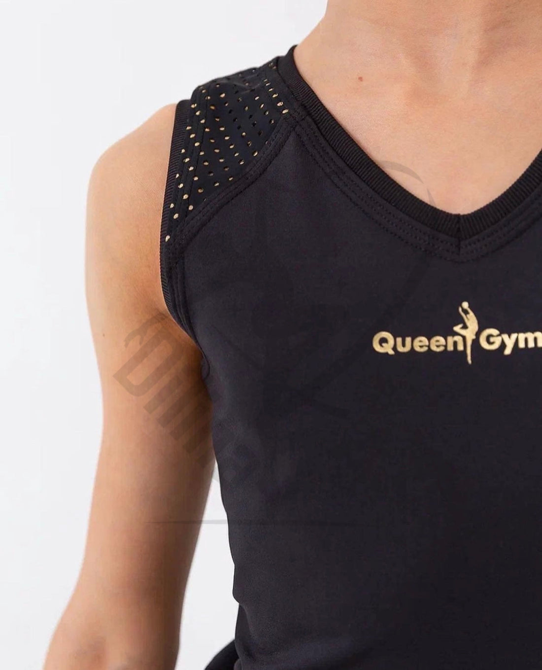 Queen Tops T-Shirt Pearl Perforation -Gold / Black 116Cm (4-5Years) T-Shirt