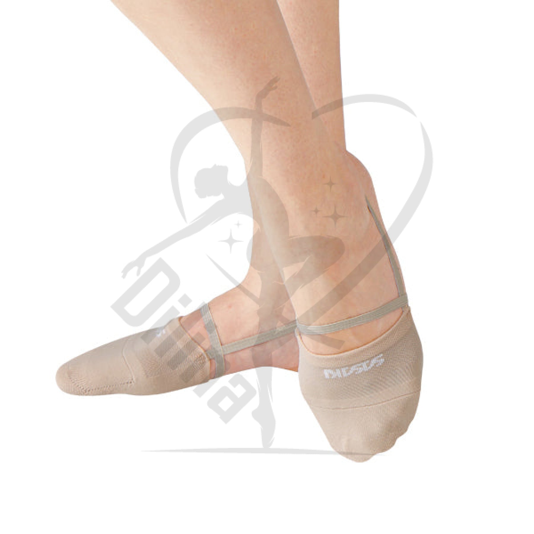 Sasaki Japan RG Rhythmic Gymnastics 5 Finger Half Demi Shoes Socks Beige  Size:M
