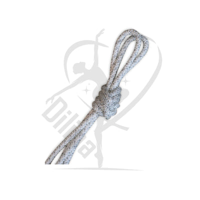 White with Silver lame threads