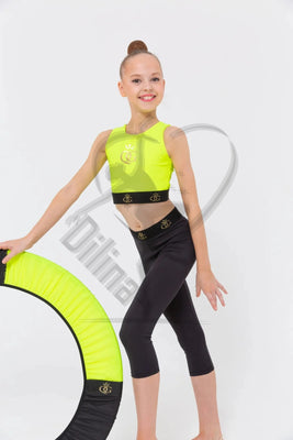 116CM (4-5YEARS) / Breeches (Crop Leggings) / Elastic in Black