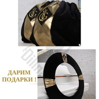 Queen Holders Hoop / Black &gold