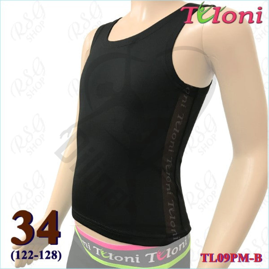 Tuloni Long Mesh Tank Top Black 34 (122-128) T Shirts & Tops