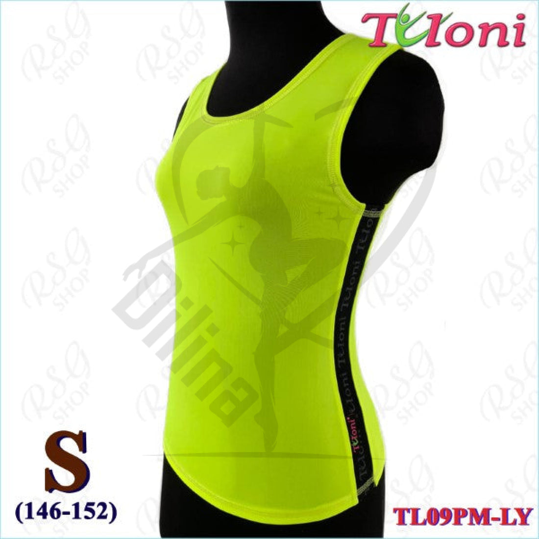 Tuloni Long Mesh Tank Top Lime S (146-152) T Shirts & Tops