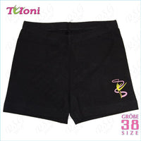 Tuloni Shorts Black With Gymnasts Emblem 38 (134-140)
