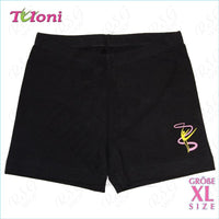 Tuloni Shorts Black With Gymnasts Emblem Xl (164-170)