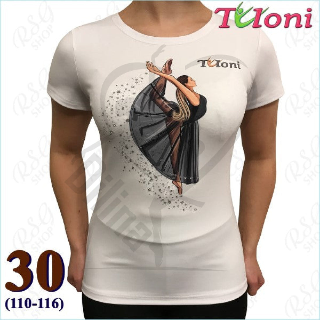 Tuloni White T-Shirt Mod. Ballet 30 (110-116) T Shirts & Tops