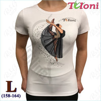 Tuloni White T-Shirt Mod. Ballet L (158-164) T Shirts & Tops