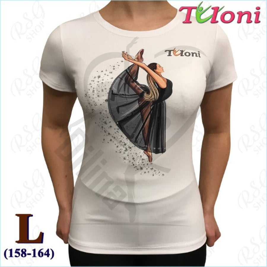 Tuloni White T-Shirt Mod. Ballet L (158-164) T Shirts & Tops