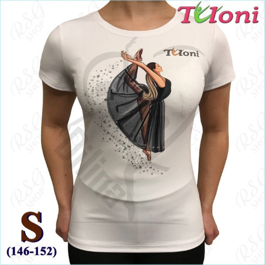 Tuloni White T-Shirt Mod. Ballet S (146-152) T Shirts & Tops