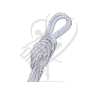 Pastorelli Metallic Gym Rope For Competitions Mod. New Orleans White With Gold & Silver Lame Threads